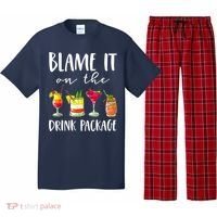 Funny Cruise Gifts Blame It On The Drink Package Pajama Set thumb 0