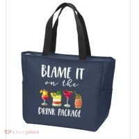 Funny Cruise Gifts Blame It On The Drink Package Tote Bag thumb 3