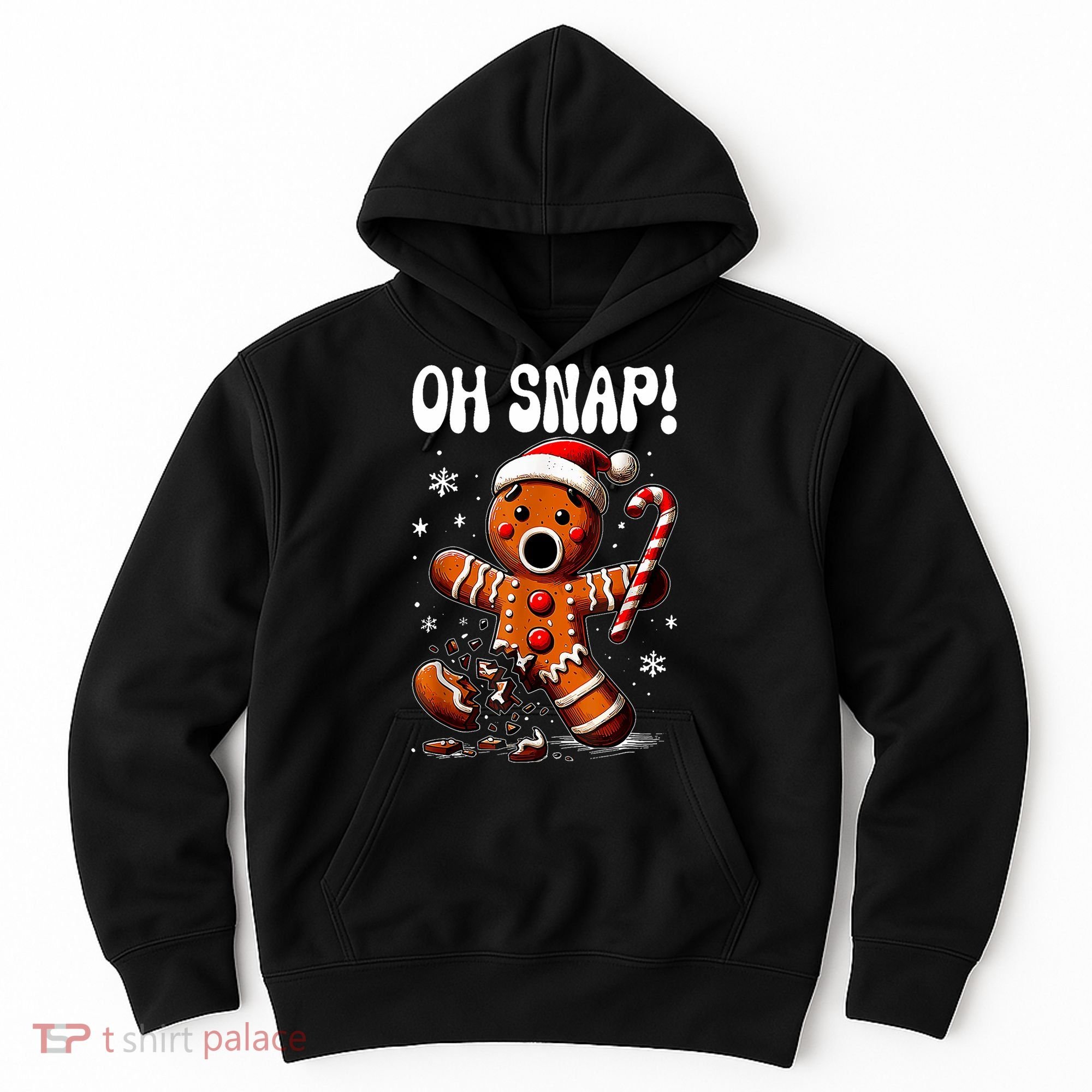 Funny Christmas Gingerbread Man Oh Snap Outfit Pajama Hoodie