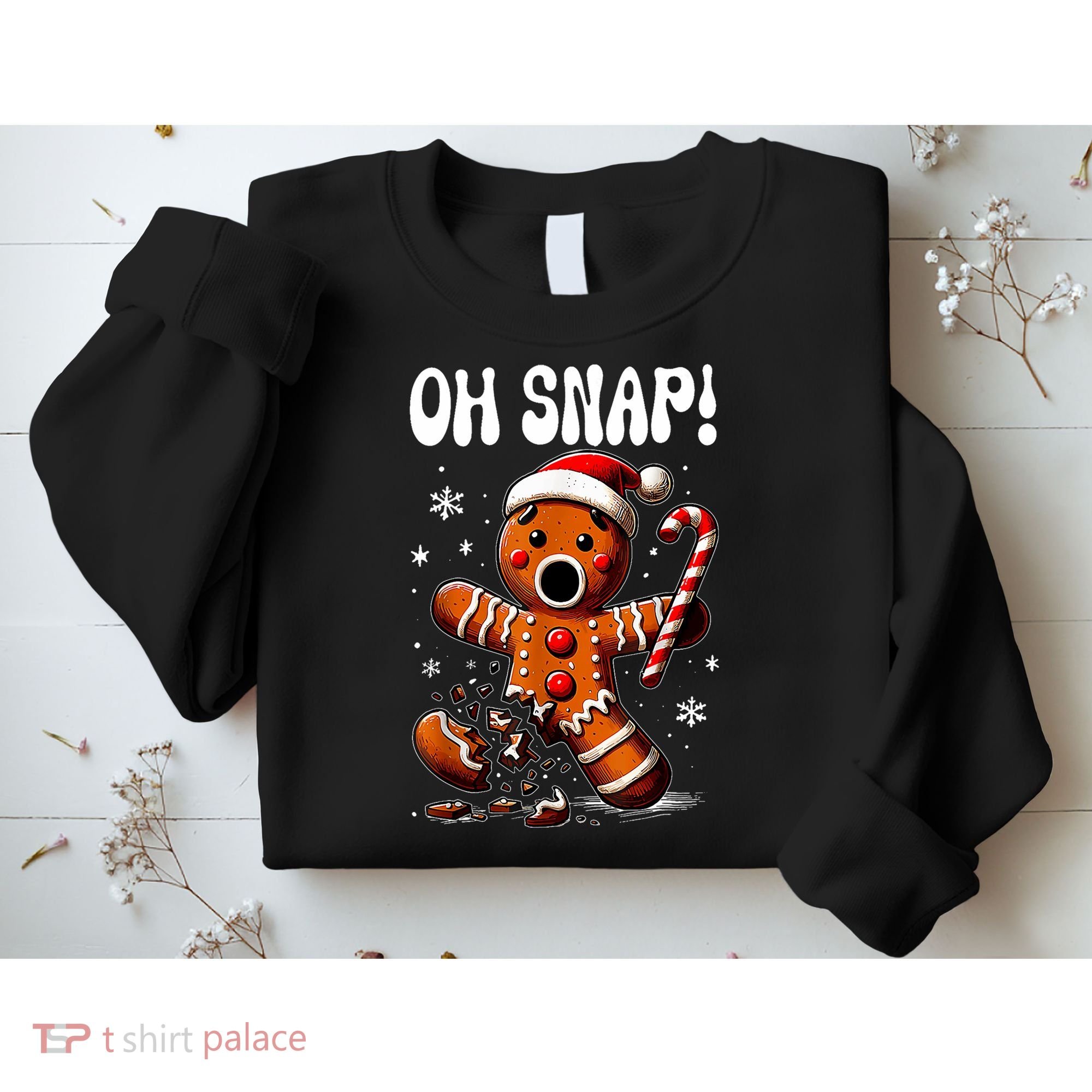 Funny Christmas Gingerbread Man Oh Snap Outfit Pajama Sweatshirt