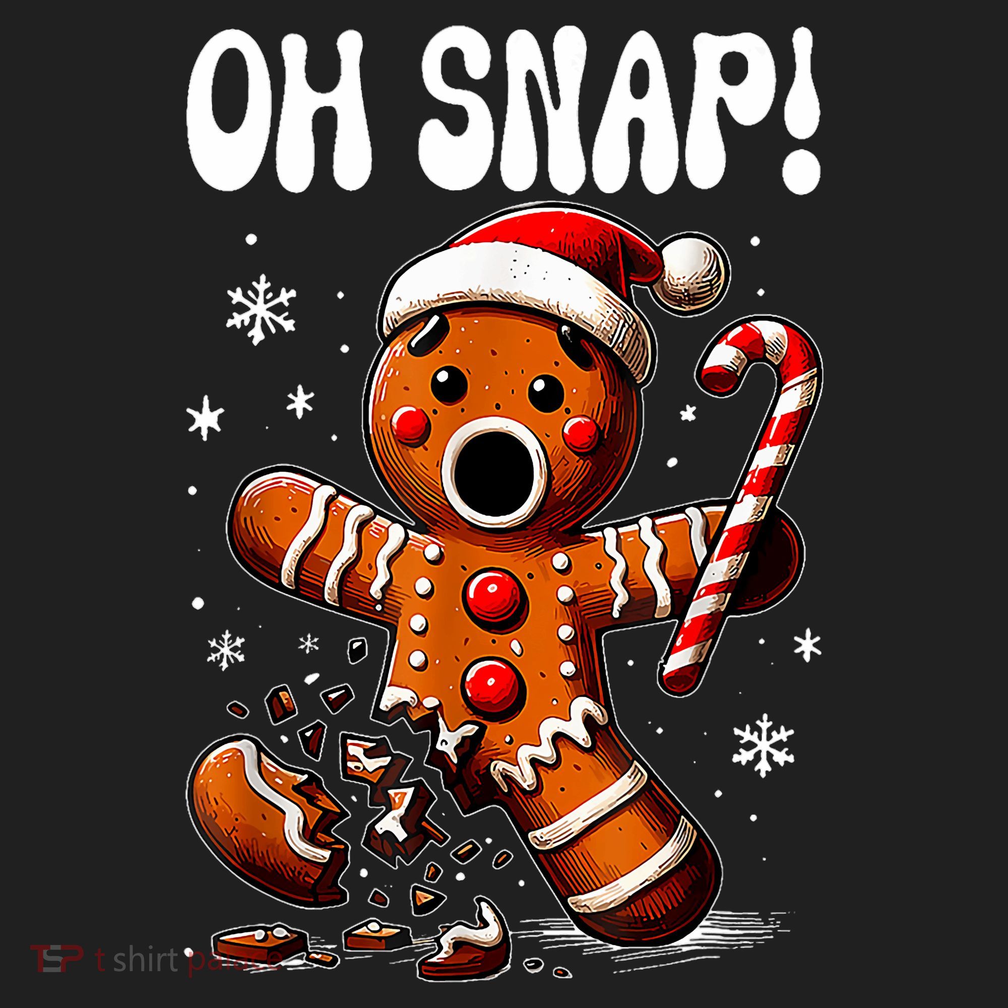 Funny Christmas Gingerbread Man Oh Snap Outfit Pajama Beanie