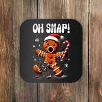 Funny Christmas Gingerbread Man Oh Snap Outfit Pajama Coaster thumb 0