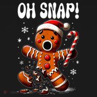 Funny Christmas Gingerbread Man Oh Snap Outfit Pajama Women's Hoodie thumb 2