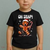 Funny Christmas Gingerbread Man Oh Snap Outfit Pajama Toddler T-Shirt thumb 2