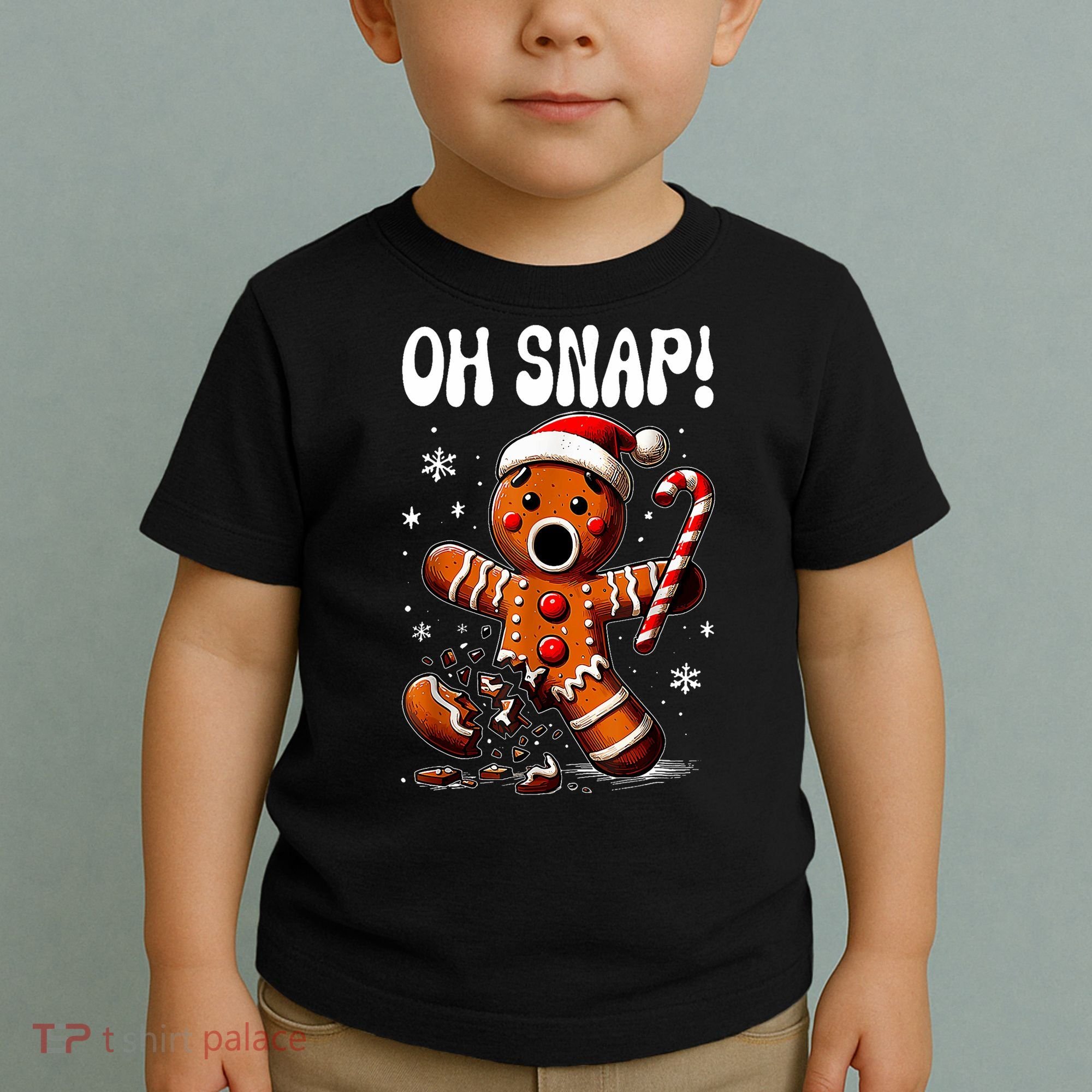 Funny Christmas Gingerbread Man Oh Snap Outfit Pajama Toddler T-Shirt
