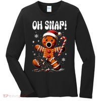 Funny Christmas Gingerbread Man Oh Snap Outfit Pajama Women's Long Sleeve Shirt thumb 0