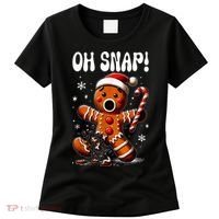 Funny Christmas Gingerbread Man Oh Snap Outfit Pajama Women's T-Shirt thumb 0