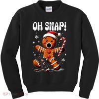 Funny Christmas Gingerbread Man Oh Snap Outfit Pajama Kids Sweatshirt thumb 0