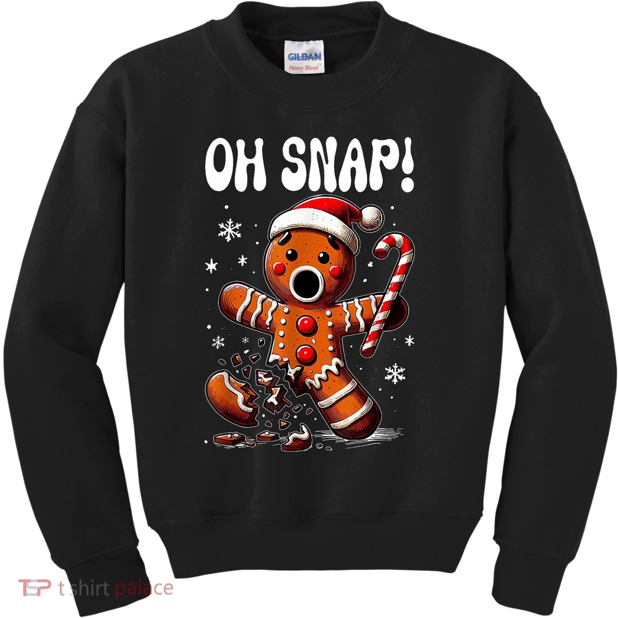 Funny Christmas Gingerbread Man Oh Snap Outfit Pajama Kids Sweatshirt