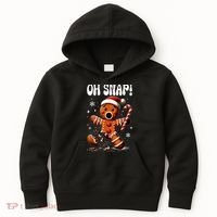 Funny Christmas Gingerbread Man Oh Snap Outfit Pajama Kids Hoodie thumb 0