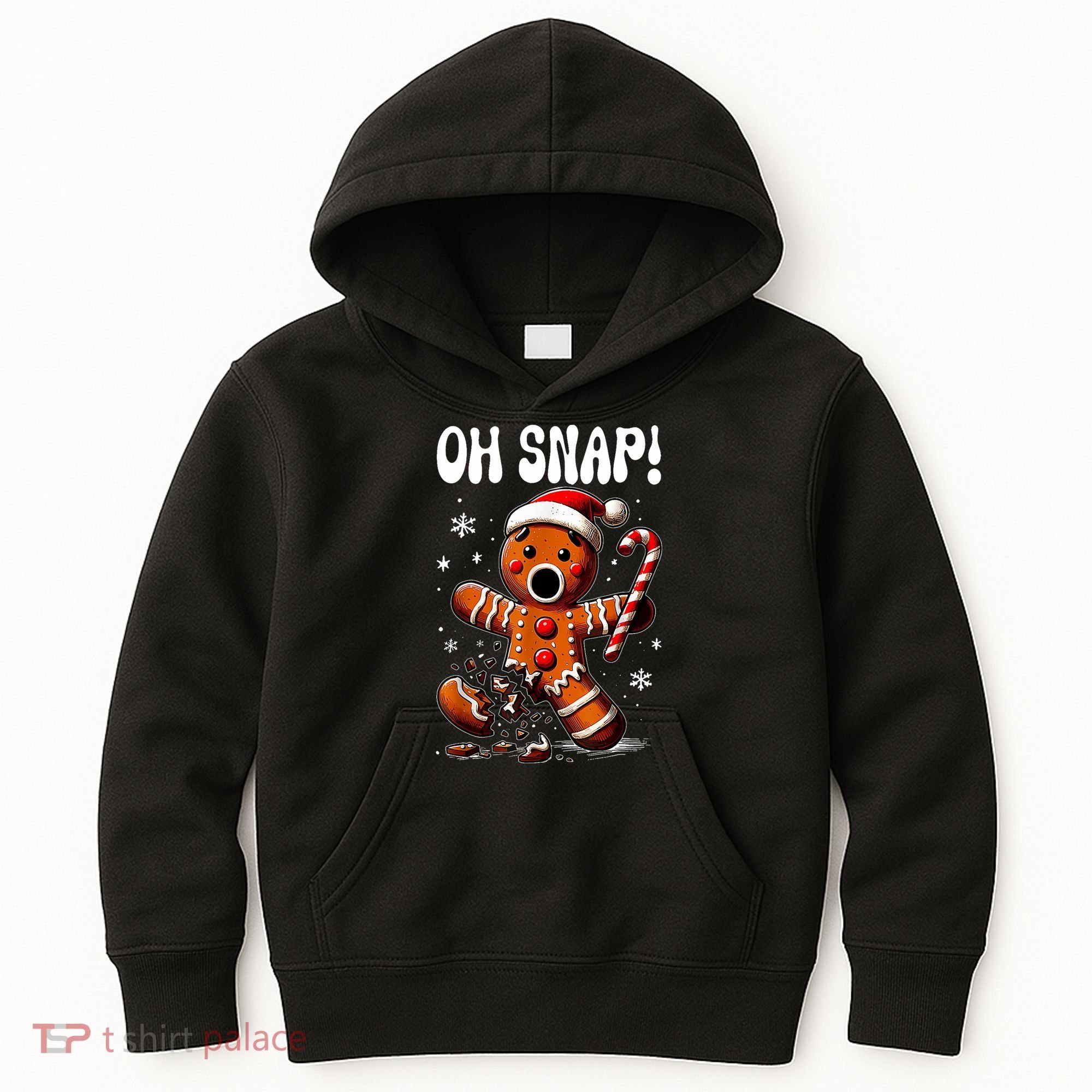 Funny Christmas Gingerbread Man Oh Snap Outfit Pajama Kids Hoodie