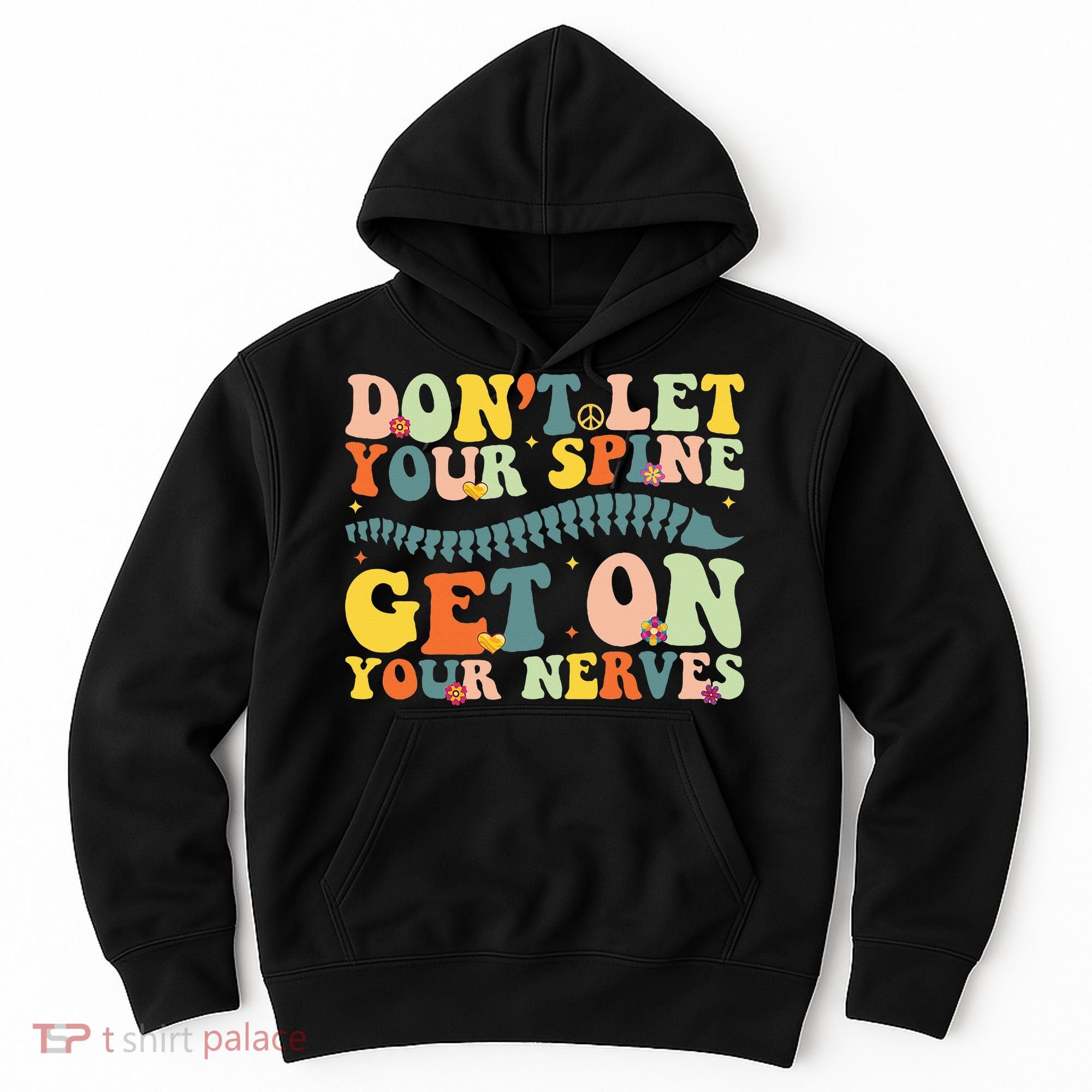 Funny Chiropractor Groovy Spine Doctor Of Chiropractic Hoodie