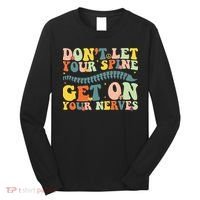 Funny Chiropractor Groovy Spine Doctor Of Chiropractic Long Sleeve Shirt thumb 0