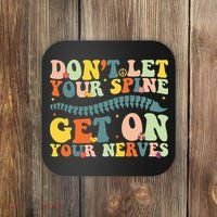 Funny Chiropractor Groovy Spine Doctor Of Chiropractic Coaster thumb 0