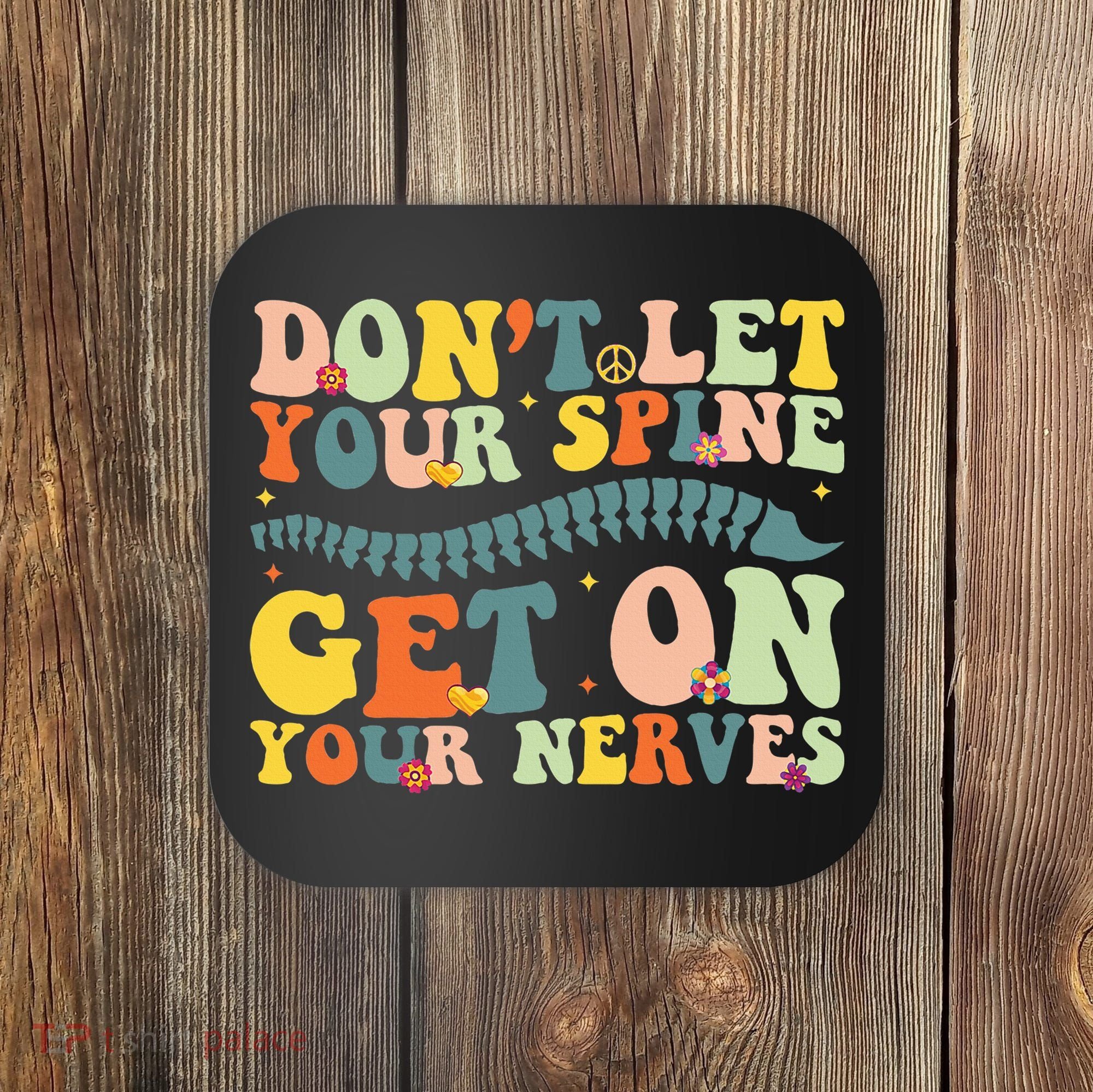 Funny Chiropractor Groovy Spine Doctor Of Chiropractic Coaster