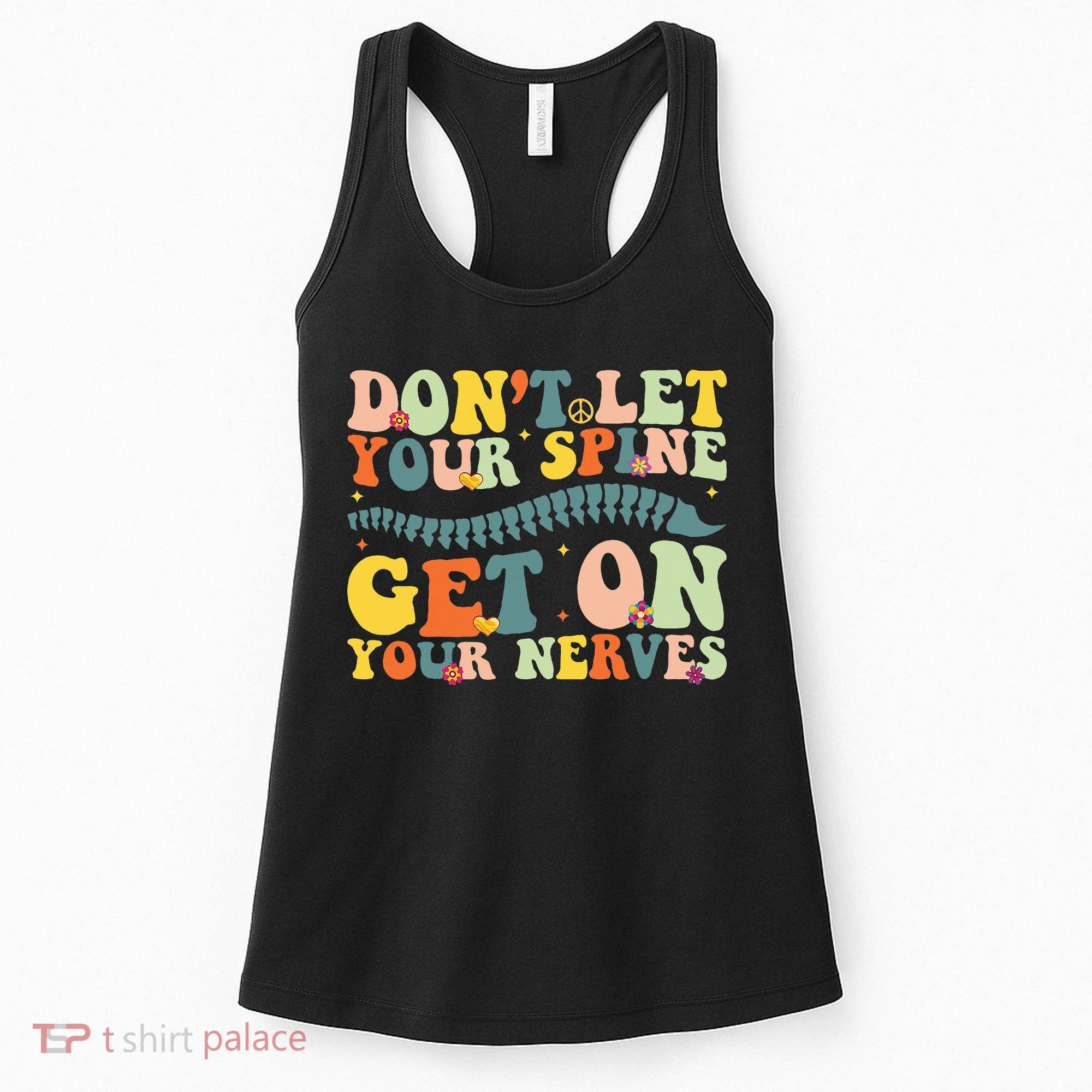 Funny Chiropractor Groovy Spine Doctor Of Chiropractic Women's Tank Top