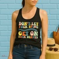 Funny Chiropractor Groovy Spine Doctor Of Chiropractic Women's Tank Top thumb 2
