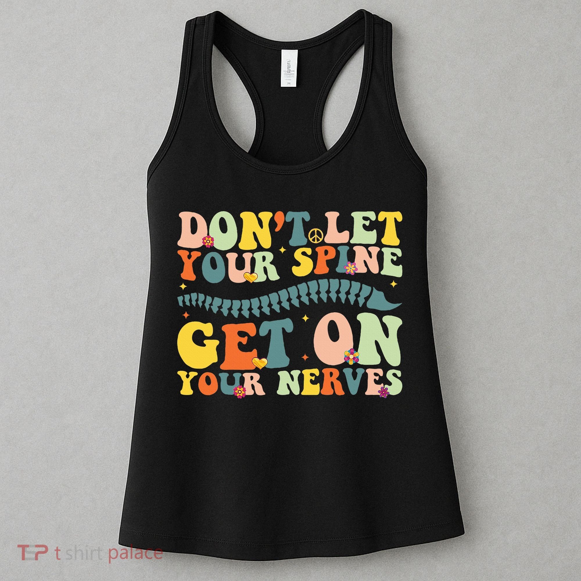 Funny Chiropractor Groovy Spine Doctor Of Chiropractic Women's Tank Top