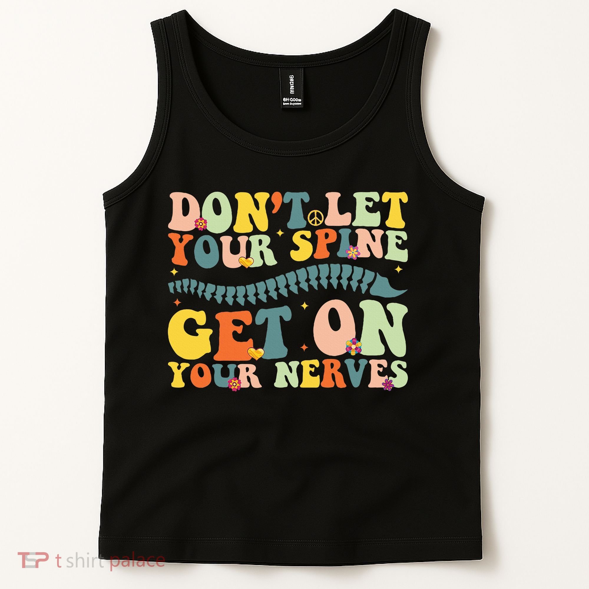 Funny Chiropractor Groovy Spine Doctor Of Chiropractic Tank Top