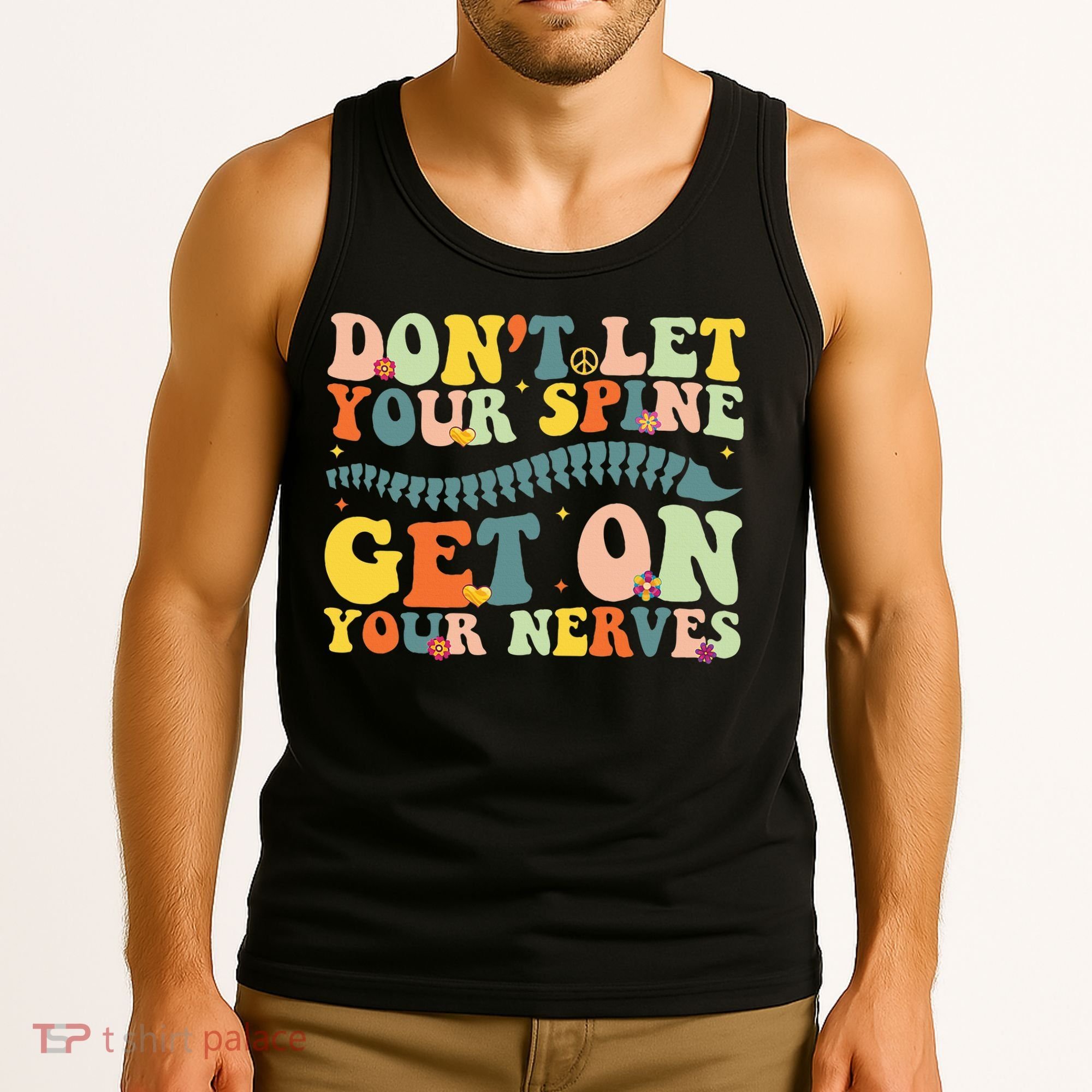 Funny Chiropractor Groovy Spine Doctor Of Chiropractic Tank Top