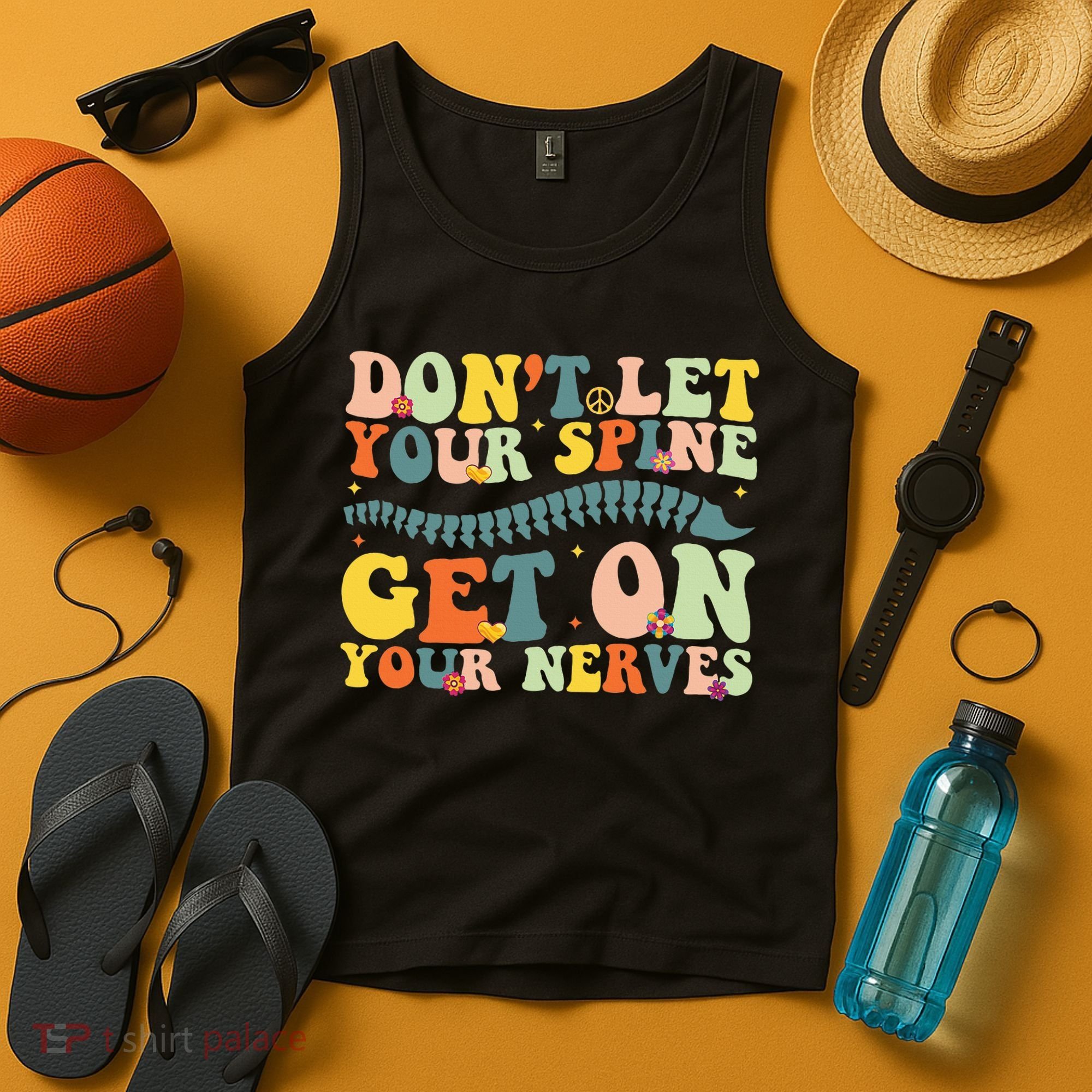 Funny Chiropractor Groovy Spine Doctor Of Chiropractic Tank Top