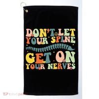 Funny Chiropractor Groovy Spine Doctor Of Chiropractic Golf Towel thumb 0