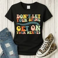 Funny Chiropractor Groovy Spine Doctor Of Chiropractic Women's T-Shirt thumb 3