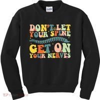 Funny Chiropractor Groovy Spine Doctor Of Chiropractic Kids Sweatshirt thumb 0