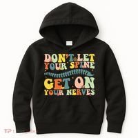 Funny Chiropractor Groovy Spine Doctor Of Chiropractic Kids Hoodie thumb 0