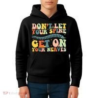 Funny Chiropractor Groovy Spine Doctor Of Chiropractic Kids Hoodie thumb 4