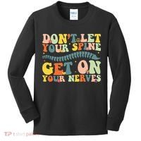 Funny Chiropractor Groovy Spine Doctor Of Chiropractic Kids Long Sleeve Shirt thumb 0