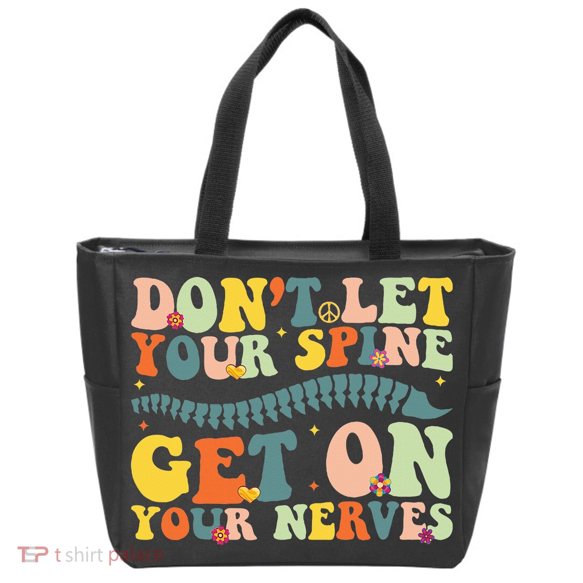 Funny Chiropractor Groovy Spine Doctor Of Chiropractic Tote Bag