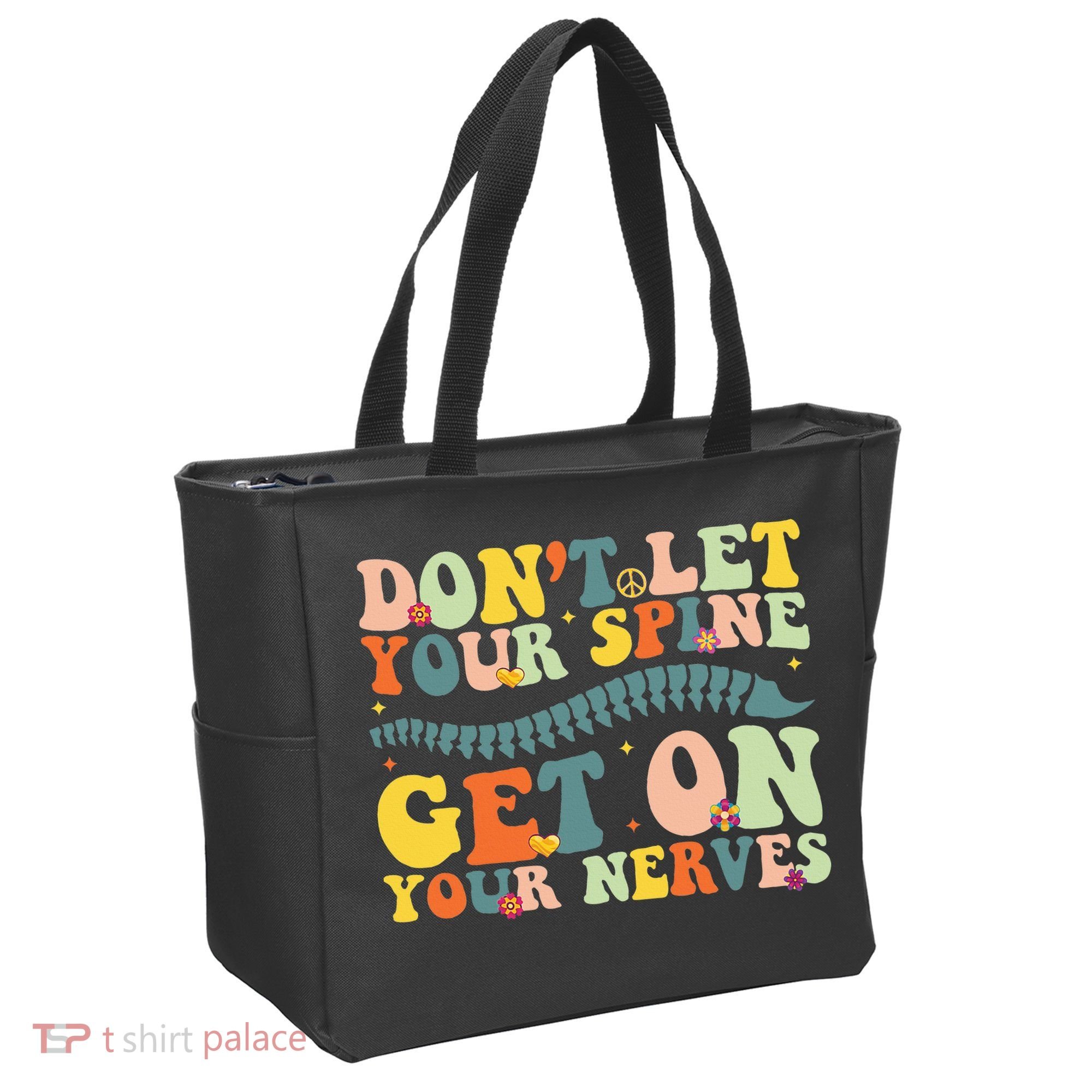 Funny Chiropractor Groovy Spine Doctor Of Chiropractic Tote Bag