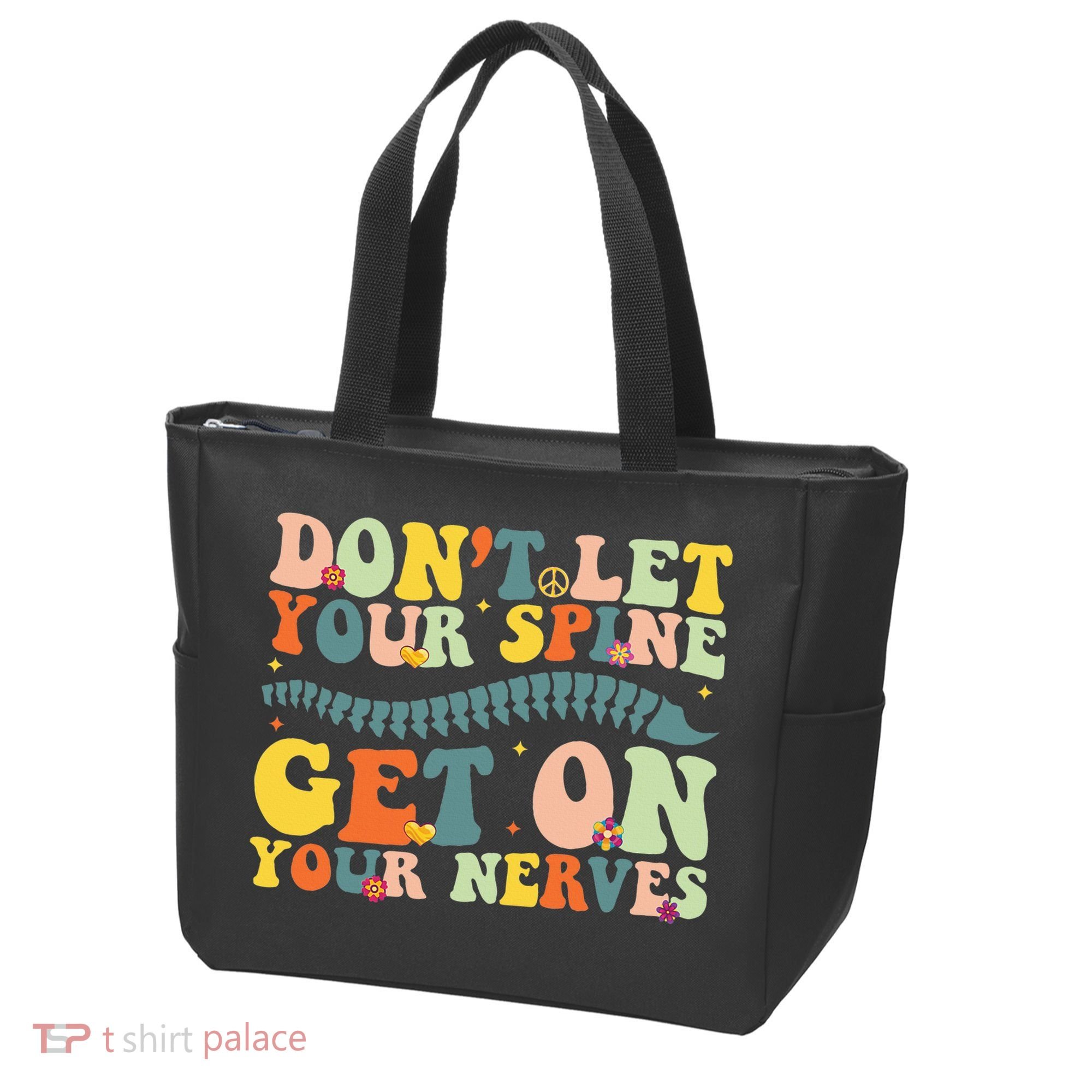 Funny Chiropractor Groovy Spine Doctor Of Chiropractic Tote Bag
