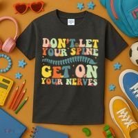 Funny Chiropractor Groovy Spine Doctor Of Chiropractic Kids T-Shirt thumb 3
