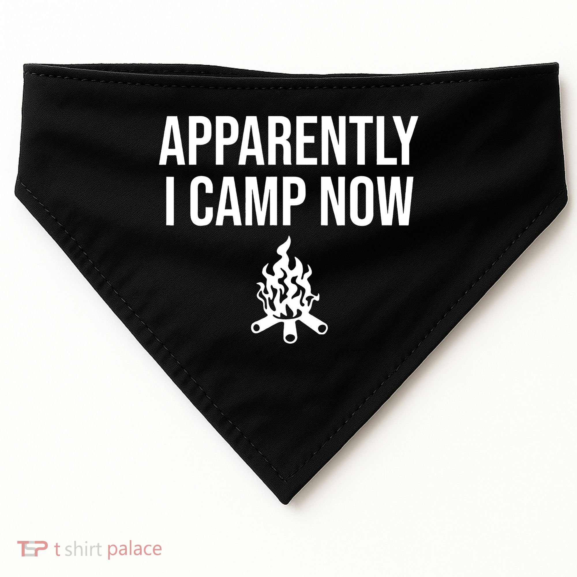 Funny Camping Gifts For  Or Teens Apparently I Camp Now USA-Made Doggie Bandana