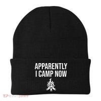 Funny Camping Gifts For  Or Teens Apparently I Camp Now Beanie thumb 0