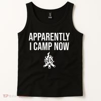 Funny Camping Gifts For  Or Teens Apparently I Camp Now Tank Top thumb 2