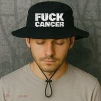 Fck Cancer Gift Cancer Sucks Awareness Survivor Support Cute Gift Bucket Hat thumb 2