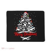 Funny Christmas Gift Airplane Christmas Tree Mousepad thumb 0