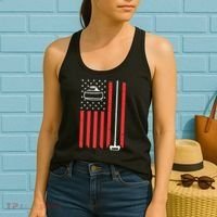 Funny Curling Gift For Men Women Curling Players USA Team Women's Tank Top thumb 2