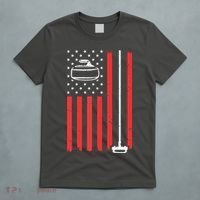 Funny Curling Gift For Men Women Curling Players USA Team T-Shirt thumb 5
