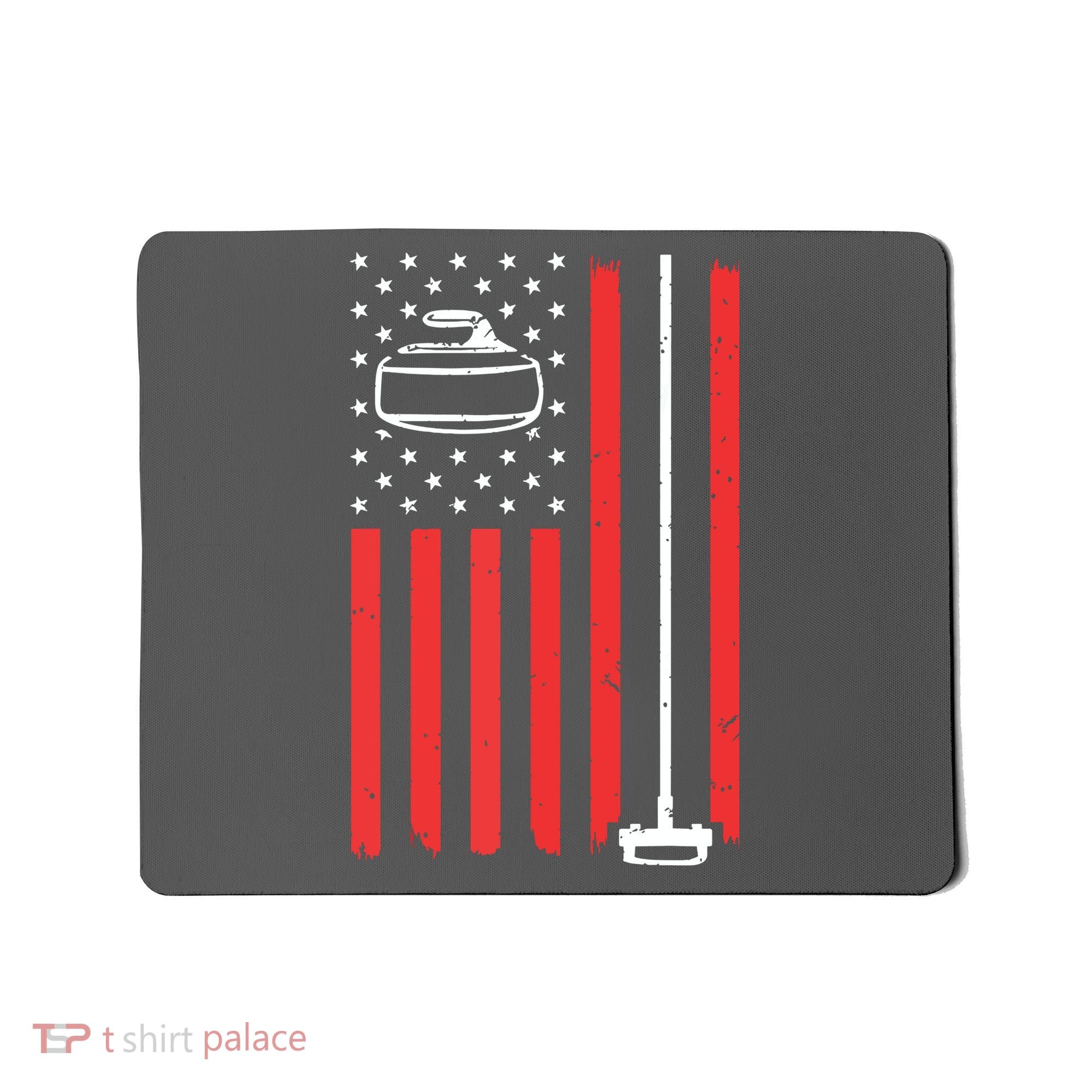 Funny Curling Gift For Men Women Curling Players USA Team Mousepad