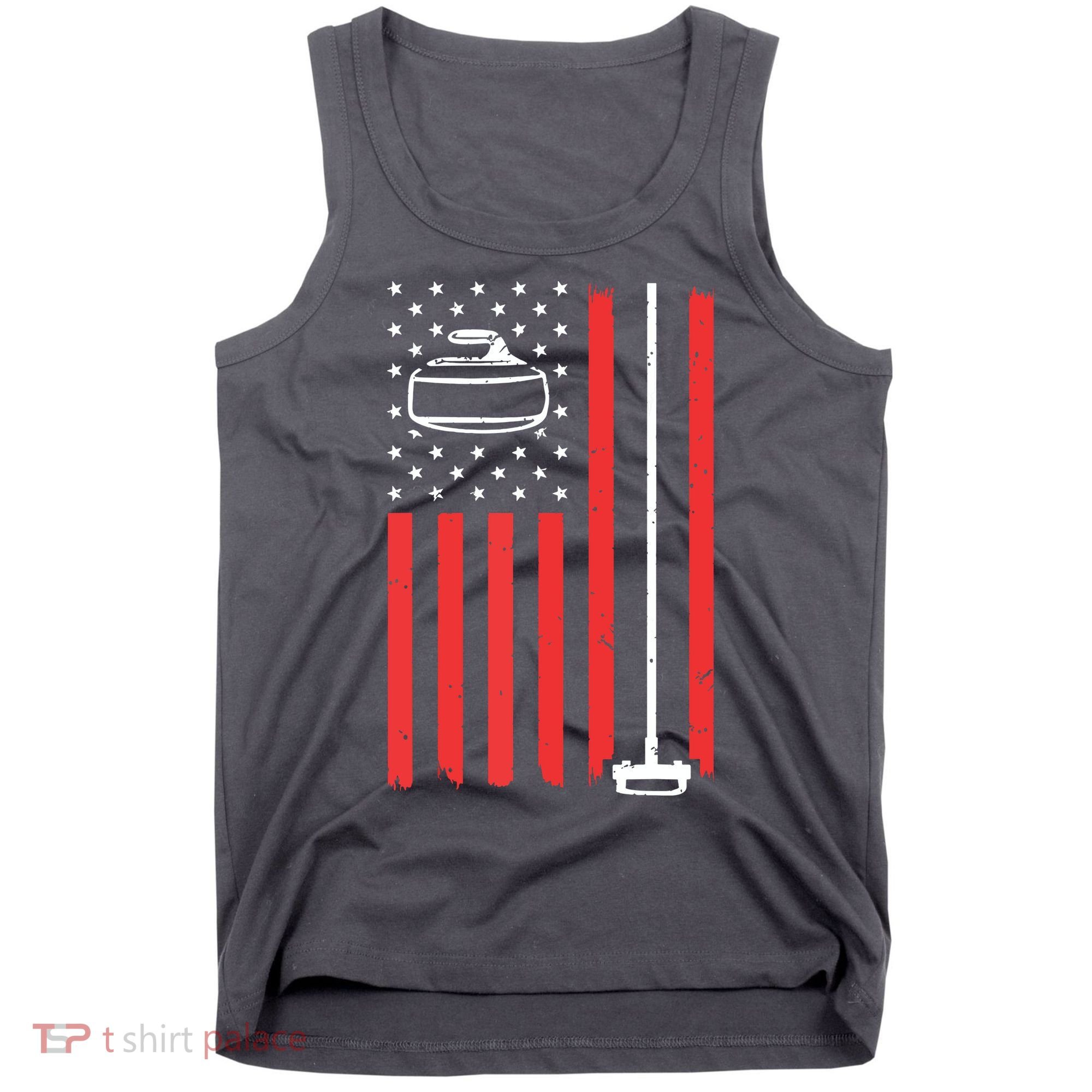 Funny Curling Gift For Men Women Curling Players USA Team Tank Top