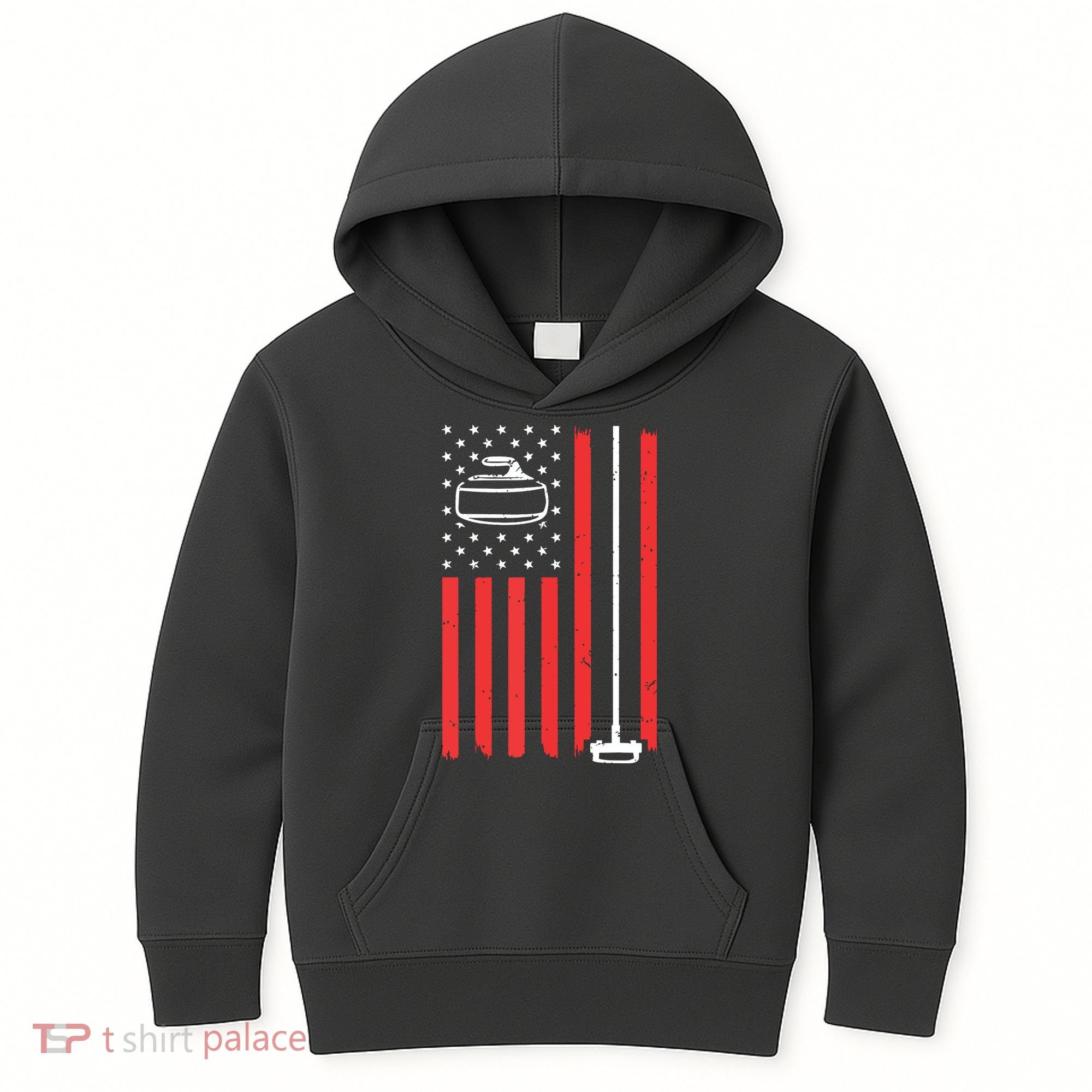 Funny Curling Gift For Men Women Curling Players USA Team Kids Hoodie