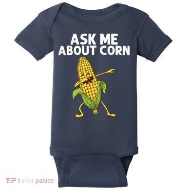 Funny Corn Gift For Men Women Corn On The Cob Costume Farmer Baby Bodysuit
