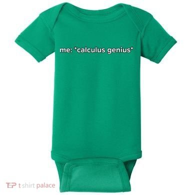 Funny Calculus Genius Meme Math Baby Bodysuit