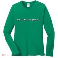 Funny Calculus Genius Meme Math Women's Long Sleeve Shirt thumb 0