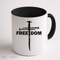 Freedom Cross Gift For Christians Coffee Mug thumb 1