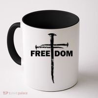 Freedom Cross Gift For Christians Coffee Mug thumb 0